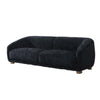 Oliver Sofa with Round Back and Sloped Arms | Soft Black Chenille 88"