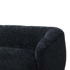 Oliver Sofa with Round Back and Sloped Arms | Soft Black Chenille 88"