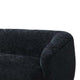 Oliver Sofa with Round Back and Sloped Arms | Soft Black Chenille 88"