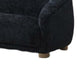 Oliver Sofa with Round Back and Sloped Arms | Soft Black Chenille 88"