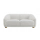 Oliver Loveseat with Round Back Sloped Arms | Soft White Boucle 68"