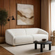 Oliver Loveseat with Round Back Sloped Arms | Soft White Boucle 68"