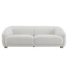 Oliver Sofa with Round Back Sloped Arms | Soft White Boucle 88"