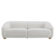 Oliver Sofa with Round Back Sloped Arms | Soft White Boucle 88"