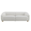 Oliver Sofa with Round Back Sloped Arms | Soft White Boucle 88"