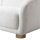 Oliver Sofa with Round Back Sloped Arms | Soft White Boucle 88"