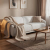 Oliver Sofa with Round Back Sloped Arms | Soft White Boucle 88"