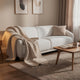 Oliver Sofa with Round Back Sloped Arms | Soft White Boucle 88"