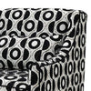 Viani Accent Chair | Round Eye Pattern | Solid Wood | Black Chenille