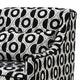 Viani Accent Chair | Round Eye Pattern | Solid Wood | Black Chenille
