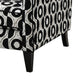 Viani Accent Chair | Round Eye Pattern | Solid Wood | Black Chenille