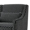 Viani Accent Chair | Black Chenille Square Dotted Pattern | Solid Wood
