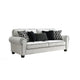 Viani Loveseat with Rolled Arms | 4 Pillows | White Chenille | 69"