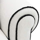 Viani Loveseat with Rolled Arms | 4 Pillows | White Chenille | 69"