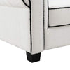 Viani Loveseat with Rolled Arms | 4 Pillows | White Chenille | 69"