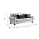 Viani Sofa | Roll Arms | Flange Trim | 5 Pillows | White Chenille 87"