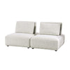 Stavan 2 Seater Modular Sofa | Light Gray Boucle | Adjustable Backs