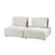 Stavan 2 Seater Modular Sofa | Light Gray Boucle | Adjustable Backs