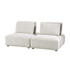 Stavan 2 Seater Modular Sofa | Light Gray Boucle | Adjustable Backs