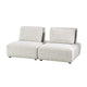 Stavan 2 Seater Modular Sofa | Light Gray Boucle | Adjustable Backs