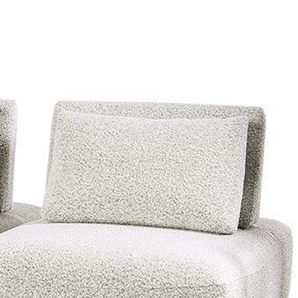 Stavan 2 Seater Modular Sofa | Light Gray Boucle | Adjustable Backs