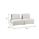 Stavan 2 Seater Modular Sofa | Light Gray Boucle | Adjustable Backs