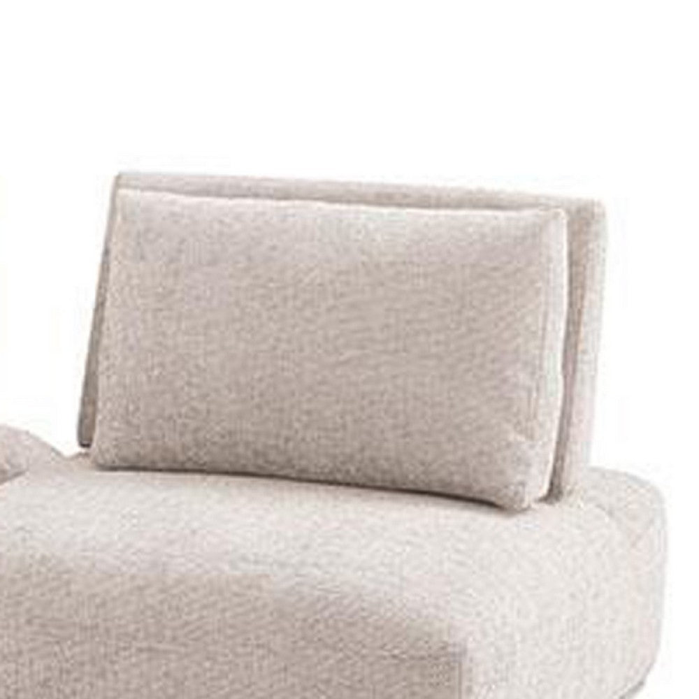 Stavan Modular 3 Seater Sofa | Light Brown Boucle | Adjustable Backs