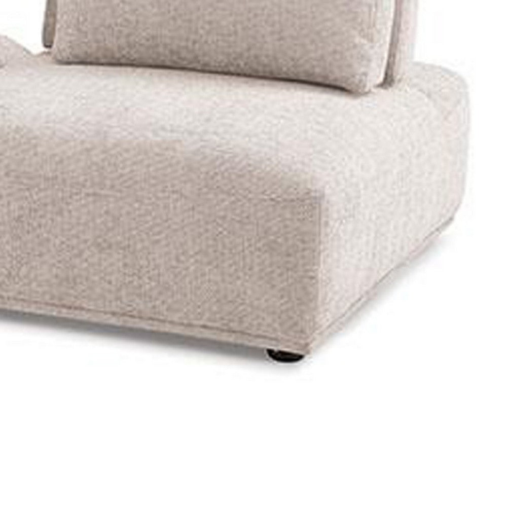 Stavan Modular 3 Seater Sofa | Light Brown Boucle | Adjustable Backs