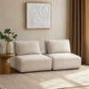 Stavan Modular 2 Seat Sofa | Light Brown Boucle | Adjustable Backs