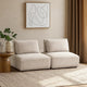 Stavan Modular 2 Seat Sofa | Light Brown Boucle | Adjustable Backs