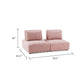 Stavan Modular 2 Seater Sofa | Pink Boucle | Adjustable Backs | 73"