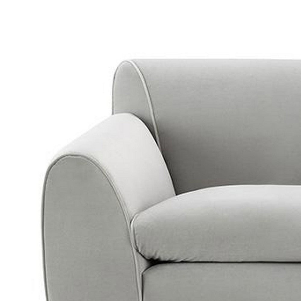 Sero Accent Armchair | Foam Padded Seat | Modern Light Gray Velvet