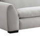 Sero Loveseat | Padded Bench Seat | Modern Light Gray Velvet 69"
