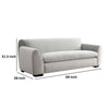 Sero Loveseat | Padded Bench Seat | Modern Light Gray Velvet 69"