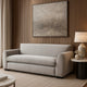 Sero Loveseat | Padded Bench Seat | Modern Light Gray Velvet 69"