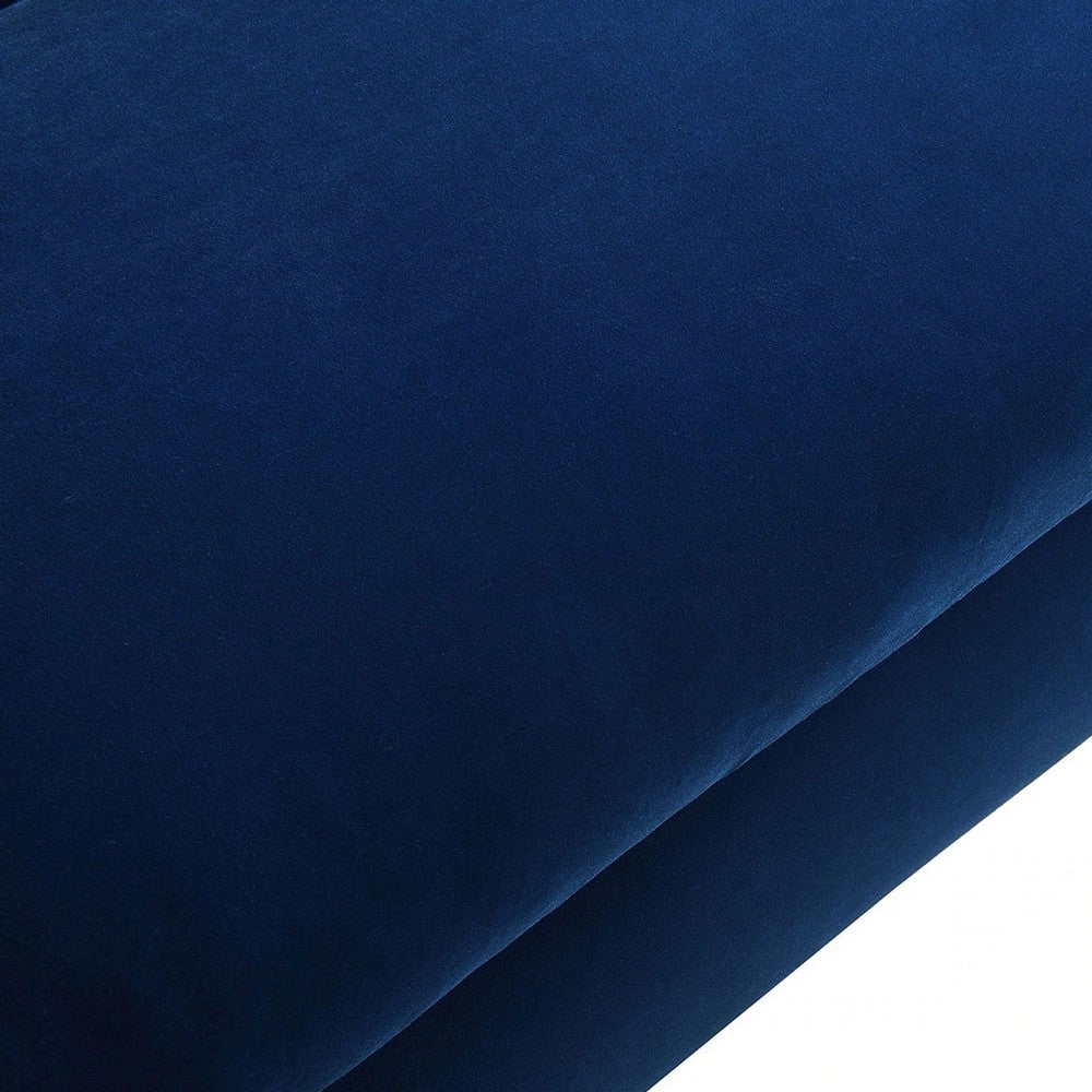 Sero 2pc Sofa and Loveseat Set | Bench Style Seat | Royal Blue Velvet