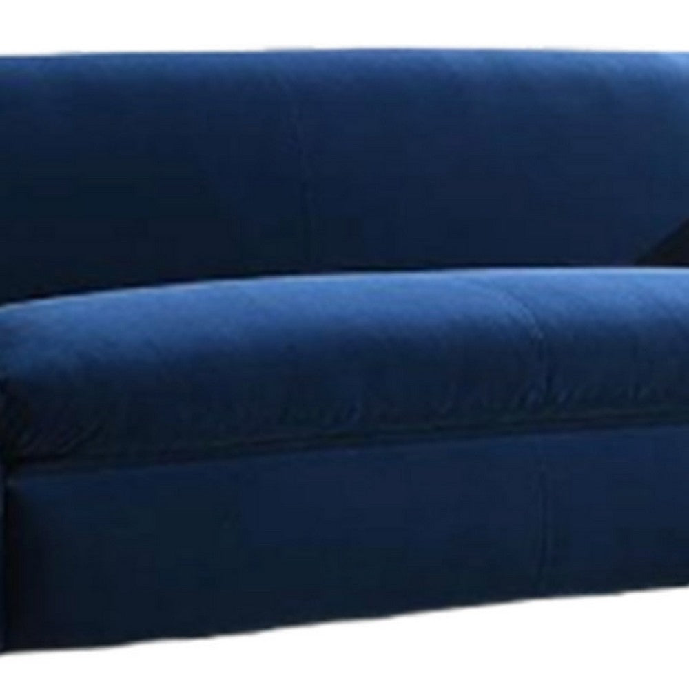 Sero Loveseat | Padded Bench Seat | Modern Royal Blue Velvet 69"