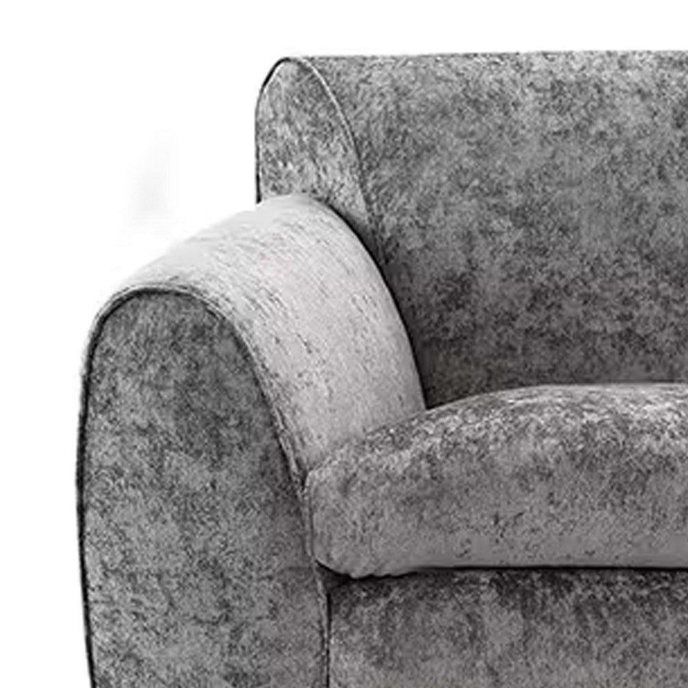 Sero Accent Armchair | Foam Padded Seat | Modern Dark Gray Velvet