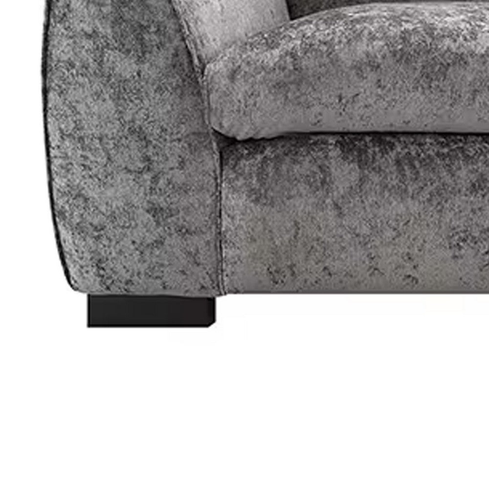 Sero Accent Armchair | Foam Padded Seat | Modern Dark Gray Velvet