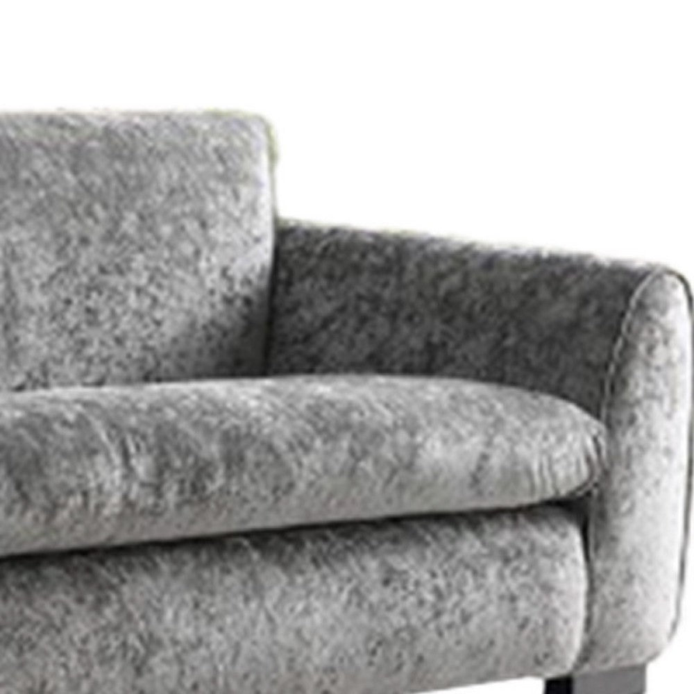 Sero Loveseat | Padded Bench Style Seat | Modern Dark Gray Velvet 69"