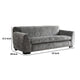 Sero Loveseat | Padded Bench Style Seat | Modern Dark Gray Velvet 69"