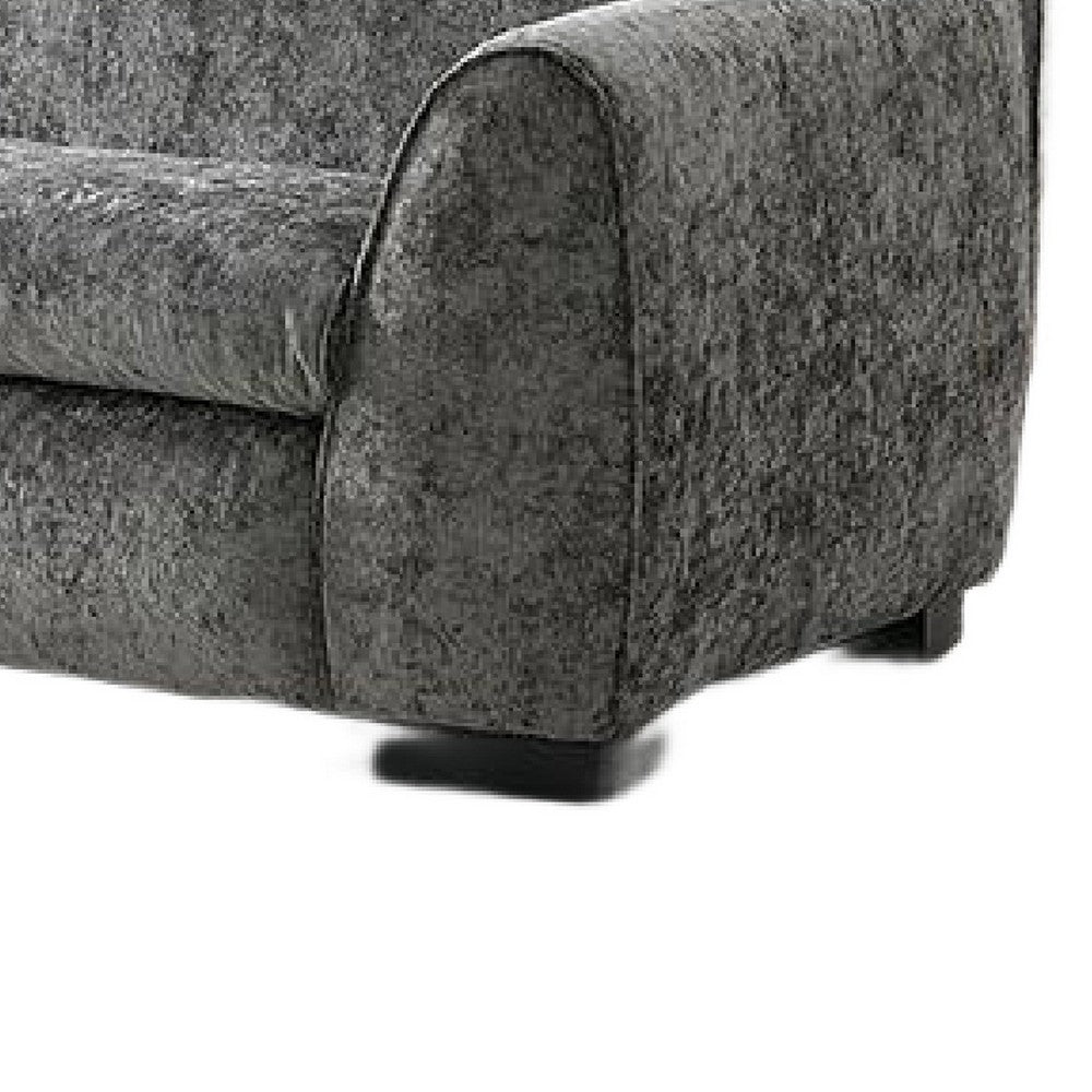 Sero Sofa | Padded Bench Style Seat | Modern Dark Gray Velvet 89"
