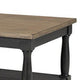 Ginie Coffee Table | Rustic Black and Brown Solid Rubberwood | 48"
