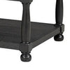 Ginie Coffee Table | Rustic Black and Brown Solid Rubberwood | 48"
