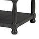 Ginie Coffee Table | Rustic Black and Brown Solid Rubberwood | 48"