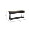 Ginie Sofa Table | 3 Drawers | Black Brown Solid Rubberwood | 60"
