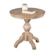 Cherie Round End Table | Light White Washed Solid Rubberwood | 24"