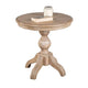 Cherie Round End Table | Light White Washed Solid Rubberwood | 24"