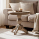 Cherie Round End Table | Light White Washed Solid Rubberwood | 24"
