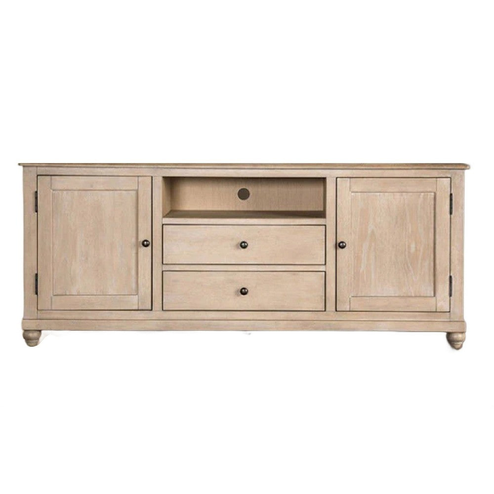 Cherie TV Stand Cabinet | Storage Cabinets | Light White Wash | 72"